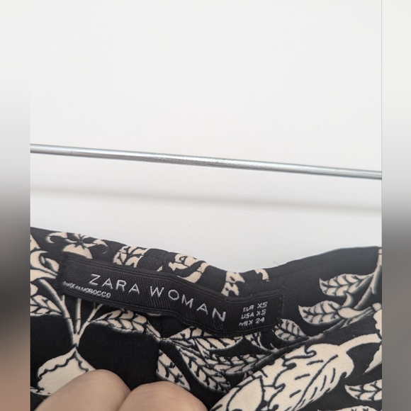 Zara Woman Patterned Black & White/Cream Pencil Skirt - Picture 4 of 10